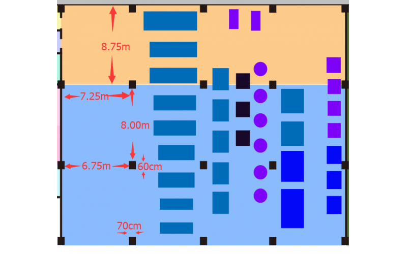 深模新工廠示意圖，設(shè)備多，空間少